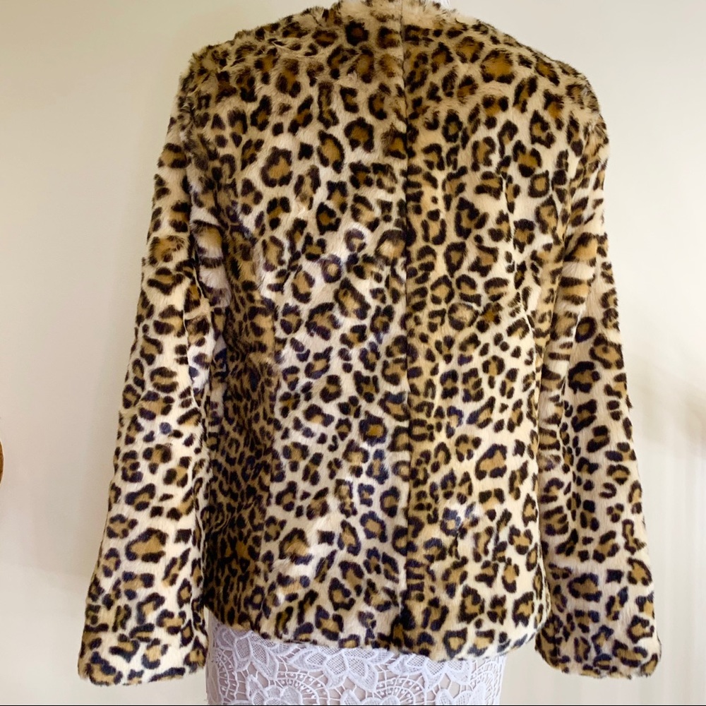 Thalia Sodi woman’s Faux-Fur Leopard-Print Jacket - Picture 3 of 10